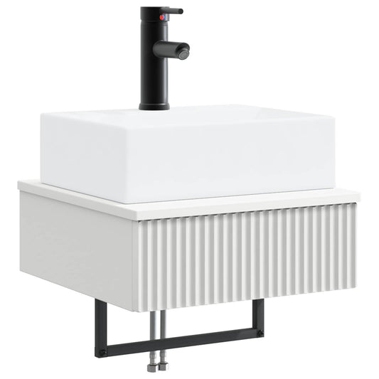 Wall-Mounted Wash Basin White 40 x 41 x 39 cm Engineered Wood