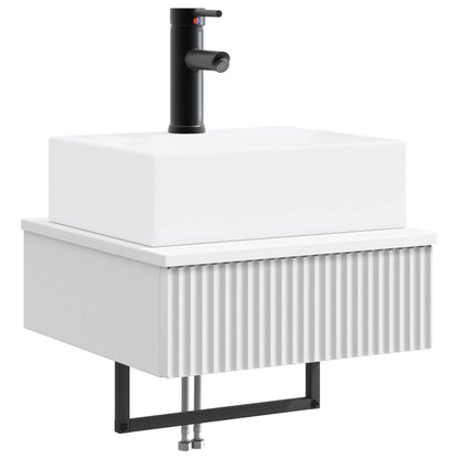 Wall-Mounted Wash Basin White 40 x 41 x 39 cm Engineered Wood