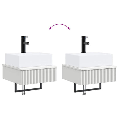 Wall-Mounted Wash Basin White 40 x 41 x 39 cm Engineered Wood