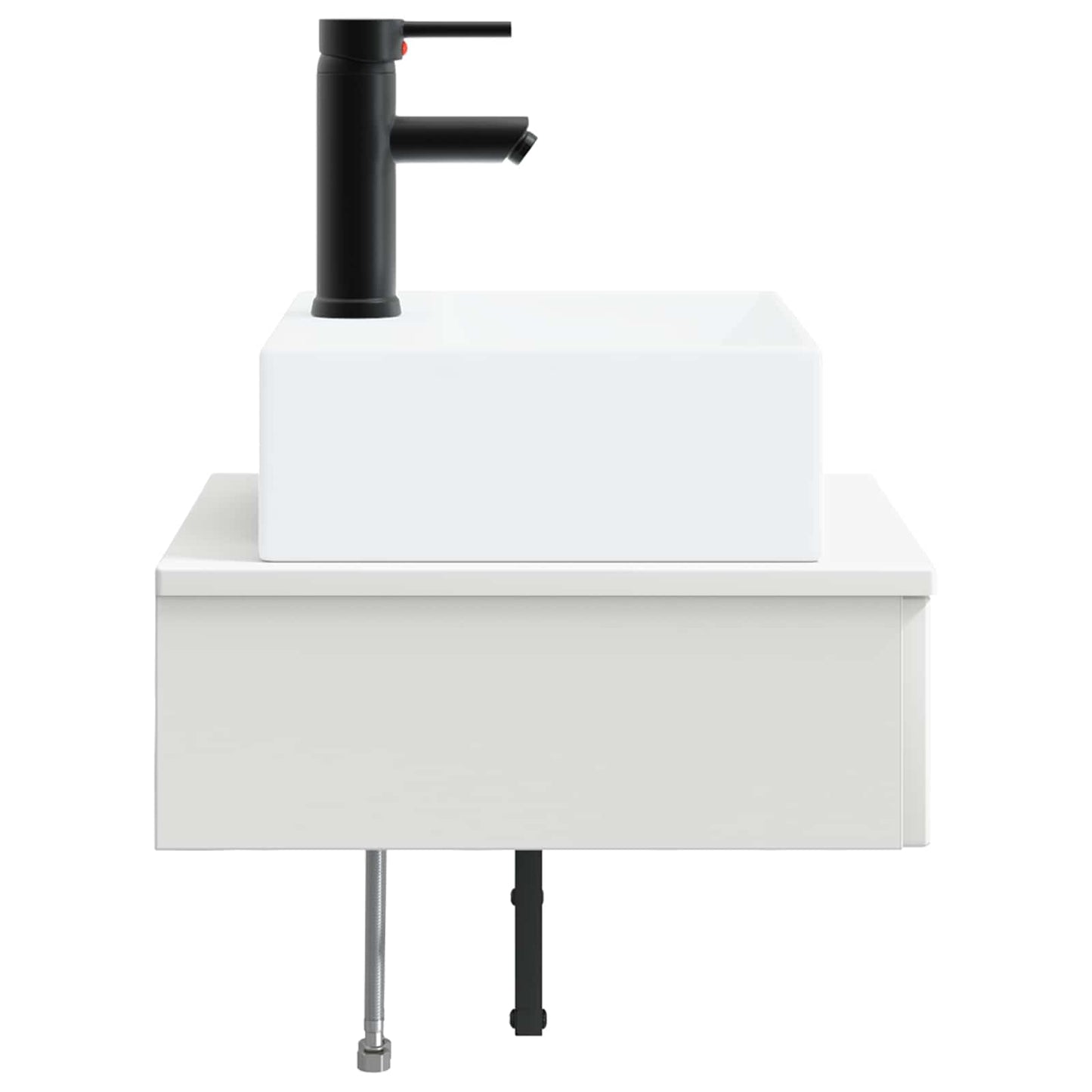 Wall-Mounted Wash Basin White 40 x 41 x 39 cm Engineered Wood