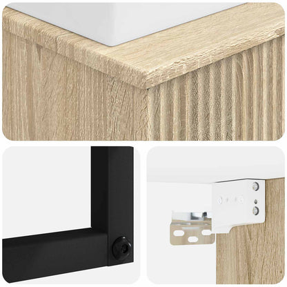 Wall-Mounted Wash Basin Sonoma Oak 40 x 41 x 39 cm