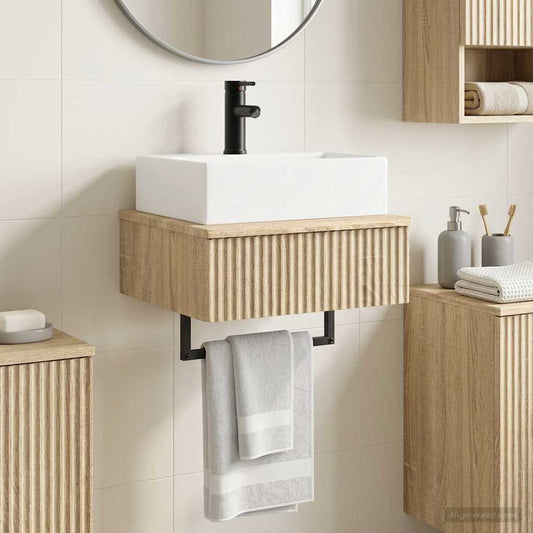 Wall-Mounted Wash Basin Sonoma Oak 40 x 41 x 39 cm