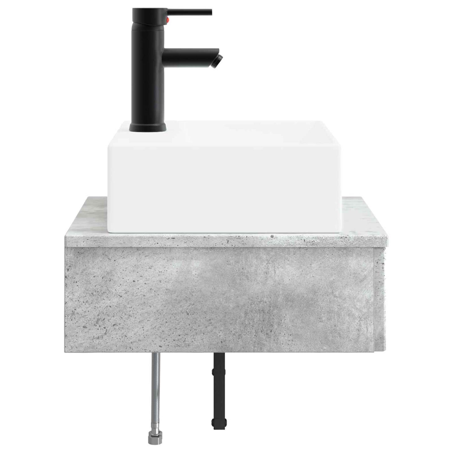 Wall-Mounted Wash Basin Concrete Grey 40 x 41 x 39 cm