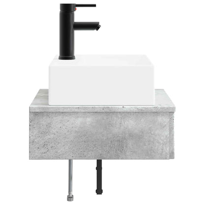 Wall-Mounted Wash Basin Concrete Grey 40 x 41 x 39 cm