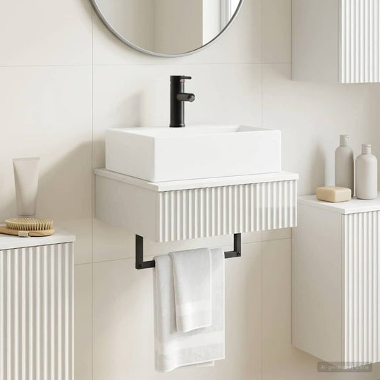 Wall-Mounted Wash Basin High Gloss White 40 x 41 x 39 cm