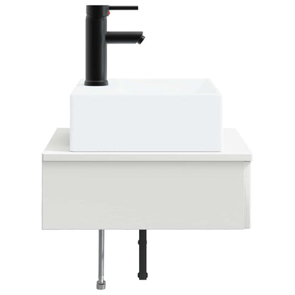 Wall-Mounted Wash Basin High Gloss White 40 x 41 x 39 cm