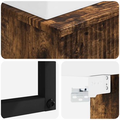 Wall-Mounted Wash Basin Smoked Oak 40 x 41 x 39 cm