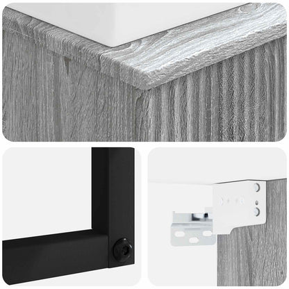Wall-Mounted Wash Basin Grey Sonoma 40 x 41 x 39 cm