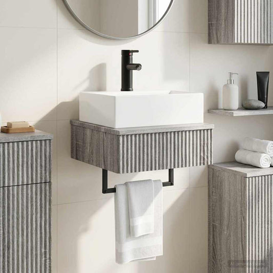 Wall-Mounted Wash Basin Grey Sonoma 40 x 41 x 39 cm