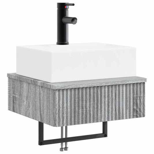 Wall-Mounted Wash Basin Grey Sonoma 40 x 41 x 39 cm