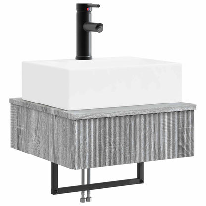 Wall-Mounted Wash Basin Grey Sonoma 40 x 41 x 39 cm
