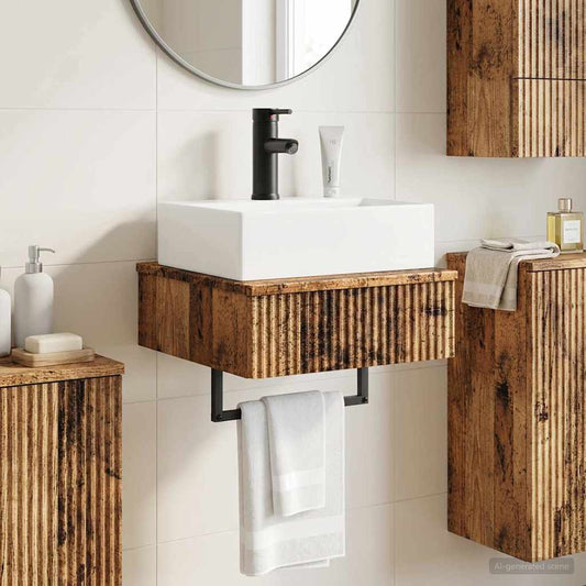 Wall-Mounted Wash Basin Old Wood 40 x 41 x 39 cm