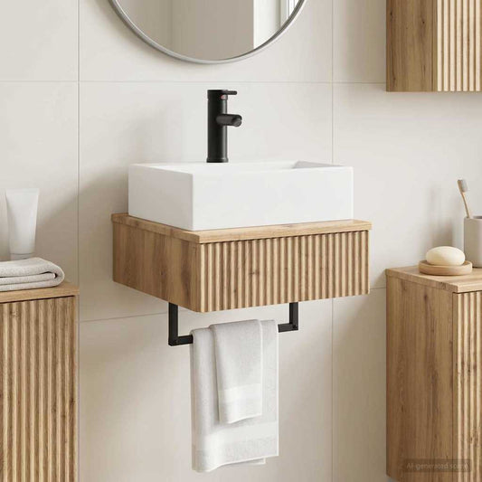 Wall-Mounted Wash Basin Artisan Oak 40 x 41 x 39 cm