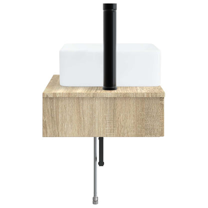 Wall-Mounted Wash Basin Sonoma Oak 53 x 35 x 39 cm