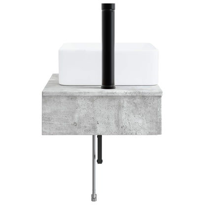 Wall-Mounted Wash Basin Concrete Grey 53 x 35 x 39 cm