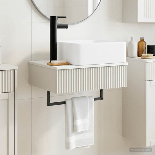 Wall-Mounted Wash Basin High Gloss White 53 x 35 x 39 cm