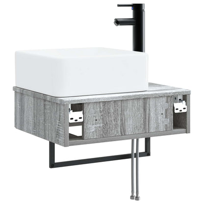 Wall-Mounted Wash Basin Grey Sonoma 53 x 35 x 39 cm