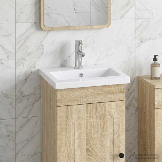 Bathroom Sink with Faucet and Drain Chrome 42 x 40 x 16.5 cm