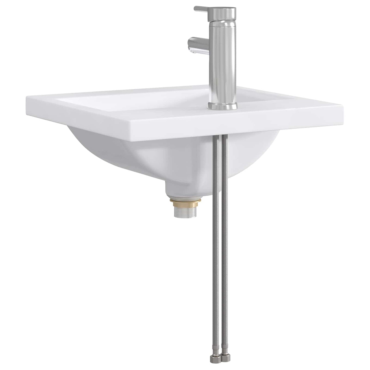 Bathroom Wash Basin Chrome 42 x 40 x 16.5 cm Metal