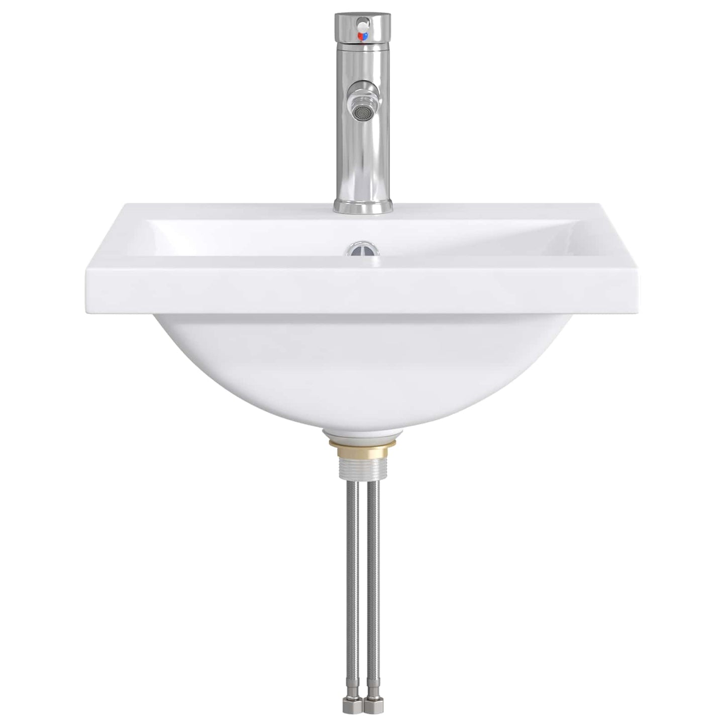 Bathroom Wash Basin Chrome 42 x 40 x 16.5 cm Metal