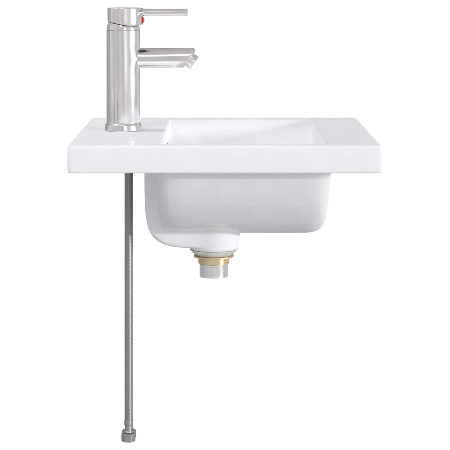 Bathroom Wash Basin Chrome 42 x 40 x 16.5 cm Metal