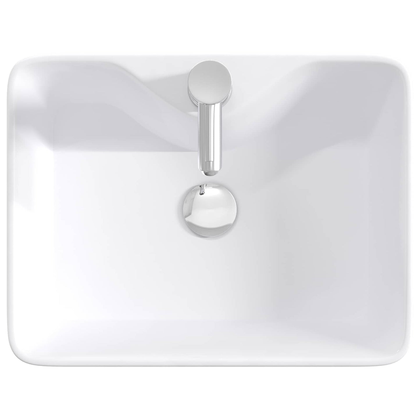 Bathroom Wash Basin Chrome 48.5 x 37.5 x 13 cm Metal