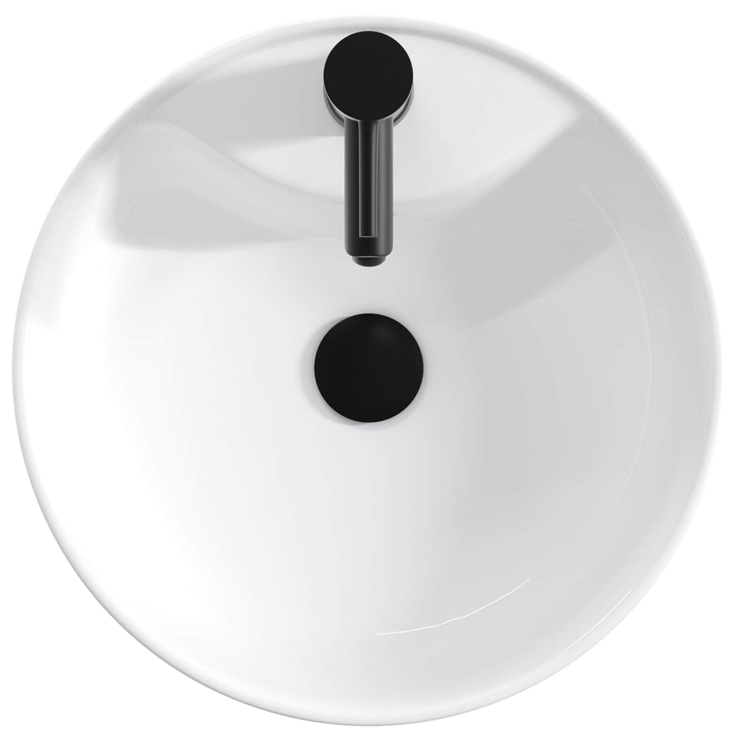 Bathroom Wash Basin Matte Black 40.5 x 40.5 x 15 cm Metal
