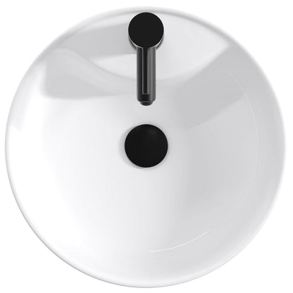 Bathroom Wash Basin Matte Black 40.5 x 40.5 x 15 cm Metal