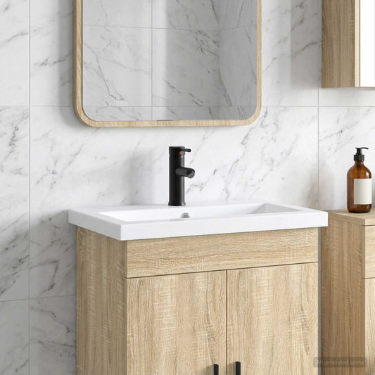 Bathroom Wash Basin Matte Black 61 x 40 x 16.5 cm Metal