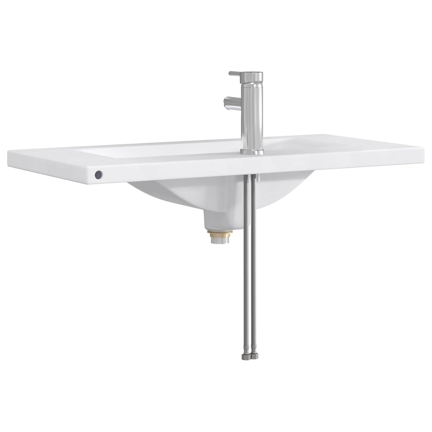 Bathroom Wash Basin Chrome 81 x 40 x 17.5 cm Metal