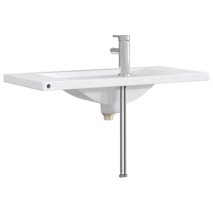 Bathroom Wash Basin Chrome 81 x 40 x 17.5 cm Metal