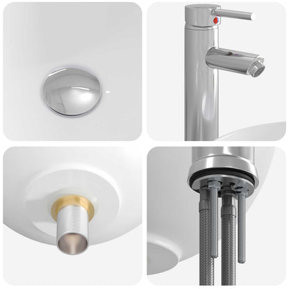 Bathroom Wash Basin Chrome 32 x 32 x 13 cm Metal