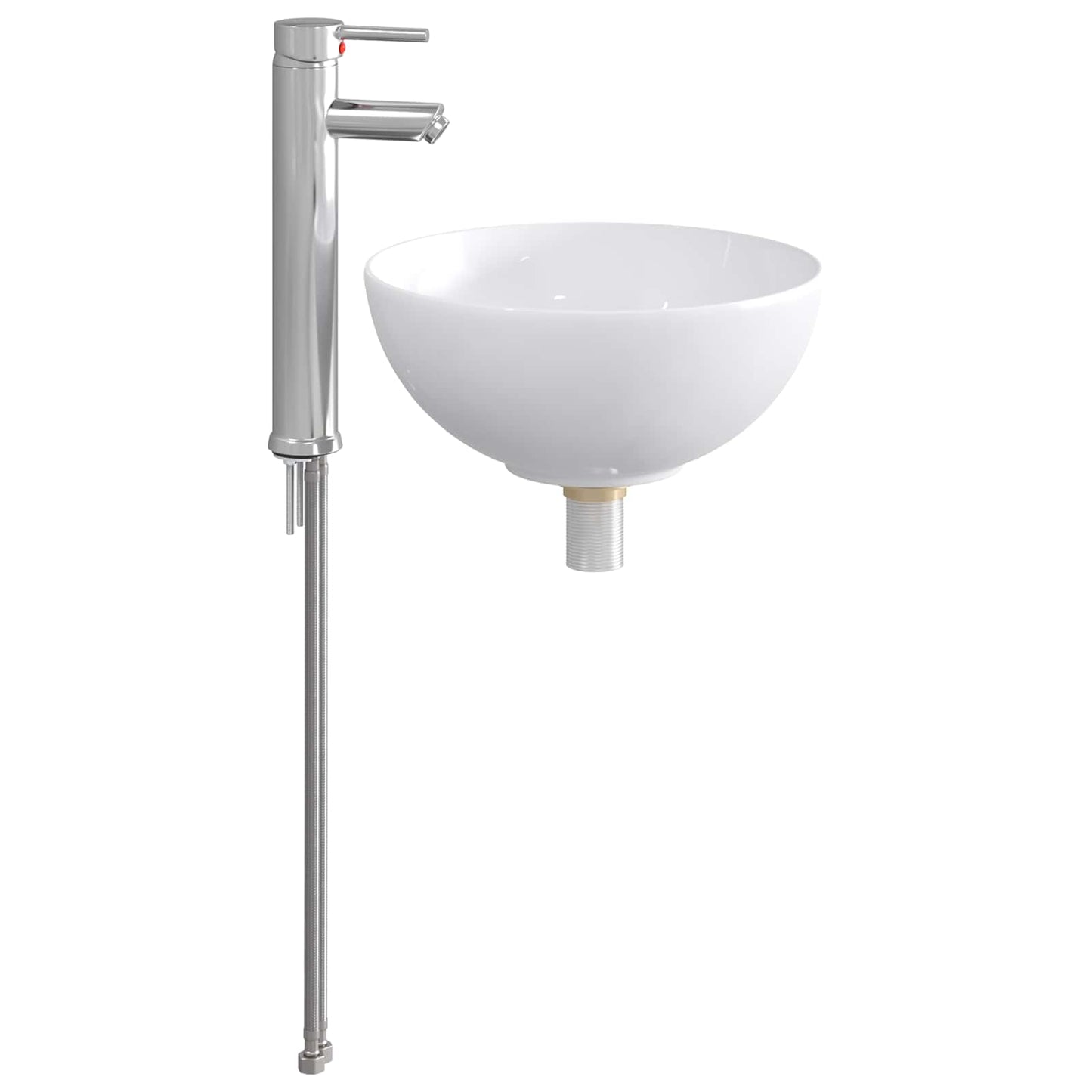 Bathroom Wash Basin Chrome 32 x 32 x 13 cm Metal
