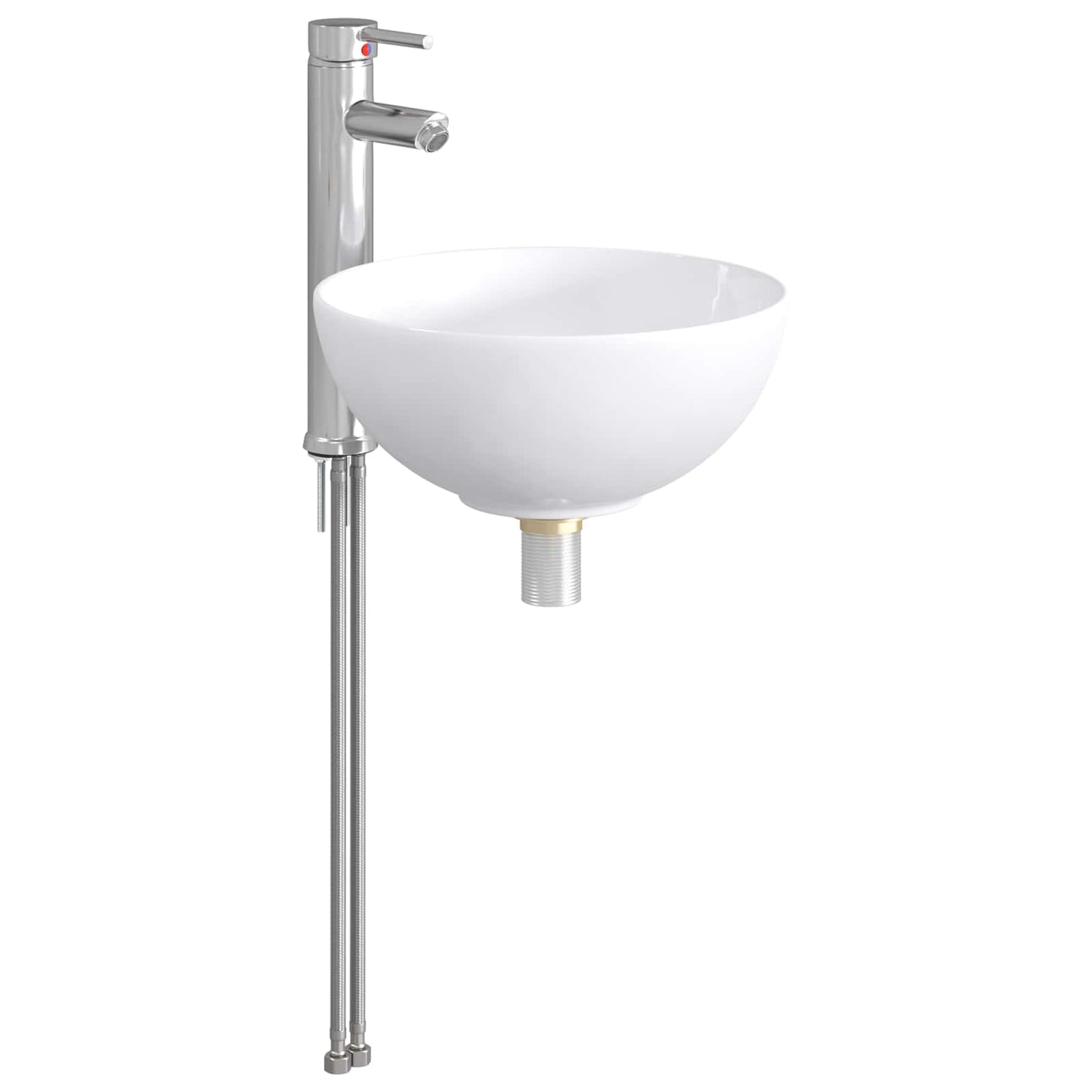 Bathroom Wash Basin Chrome 32 x 32 x 13 cm Metal