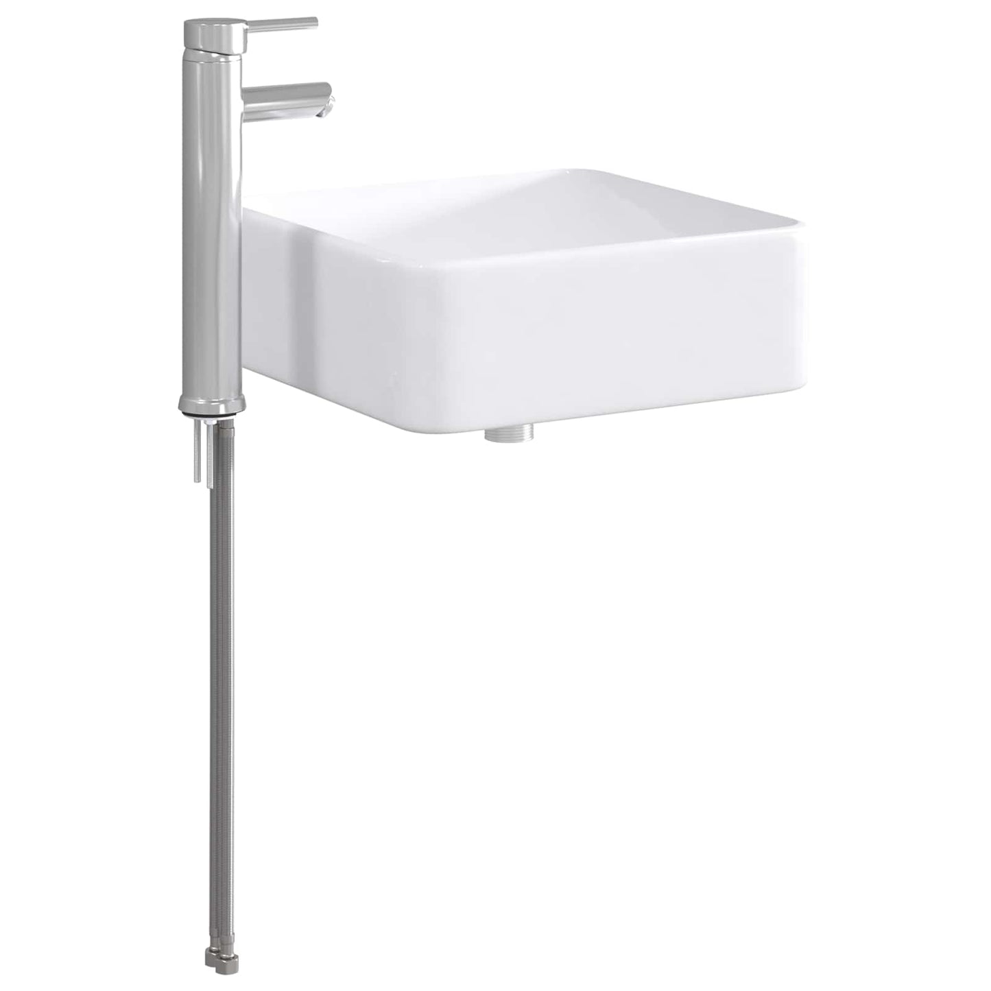Bathroom Wash Basin Chrome 49 x 37 x 14 cm Metal