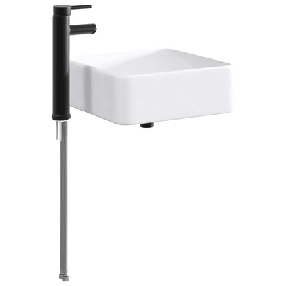 Bathroom Wash Basin Matte Black 49 x 37 x 14 cm Metal