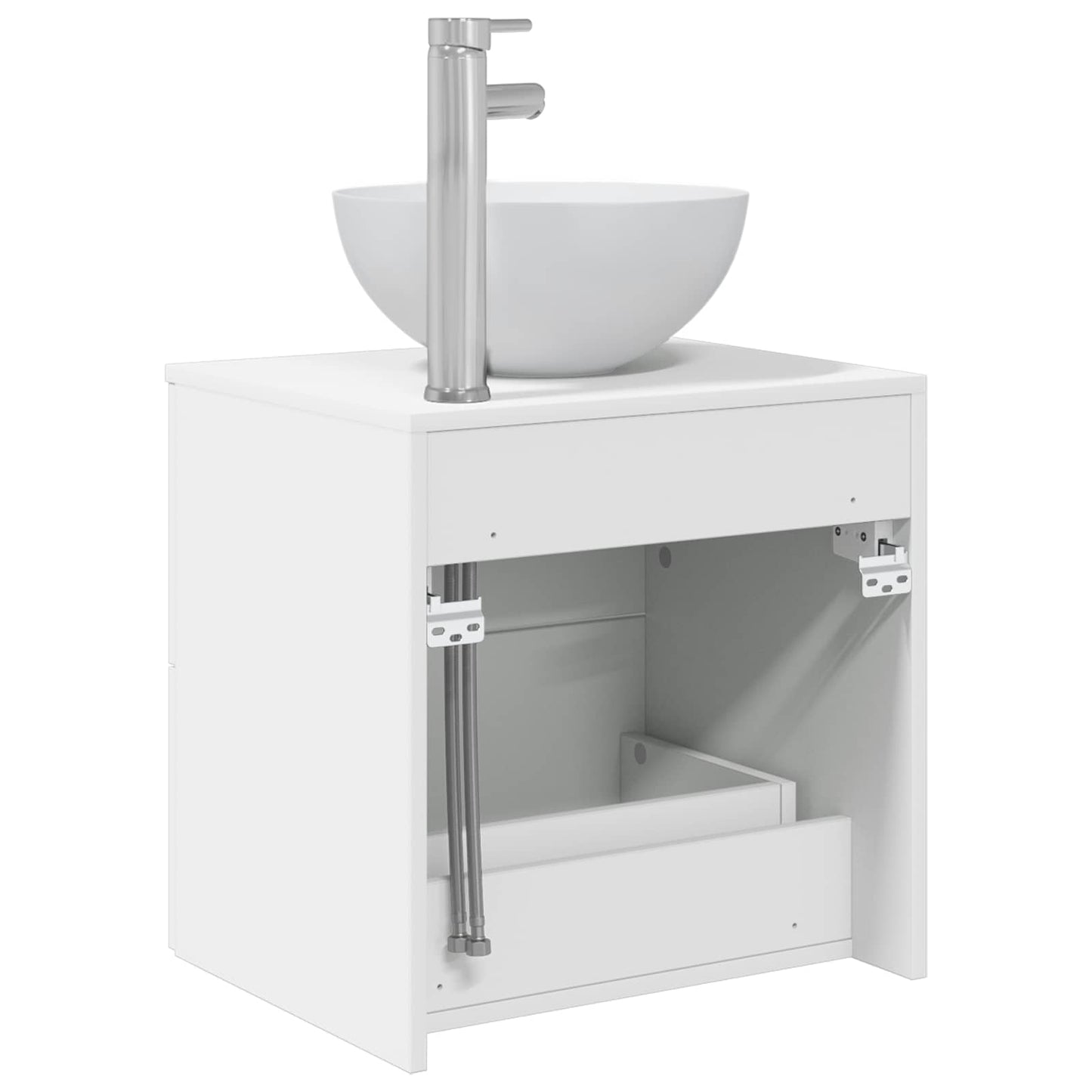Wall-Mounted Sink Vanity White 49.5 x 35 x 63 cm