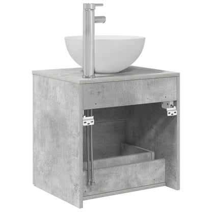 Wall-Mounted Sink Vanity Concrete Grey 49.5 x 35 x 63 cm
