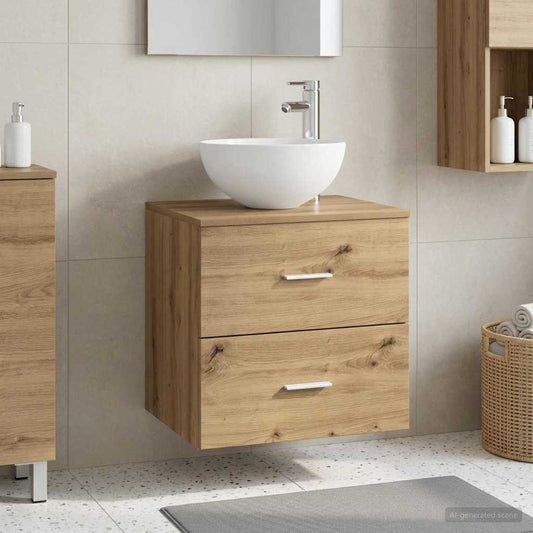 Wall-Mounted Sink Vanity Artisan Oak 49.5 x 35 x 63 cm