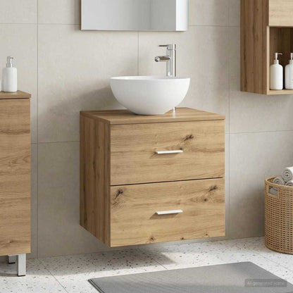 Wall-Mounted Sink Vanity Artisan Oak 49.5 x 35 x 63 cm