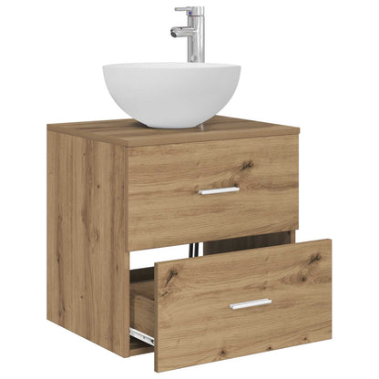 Wall-Mounted Sink Vanity Artisan Oak 49.5 x 35 x 63 cm