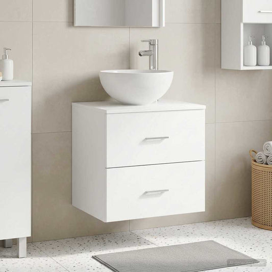 Wall-Mounted Sink Vanity White 49.5 x 41 x 64.5 cm