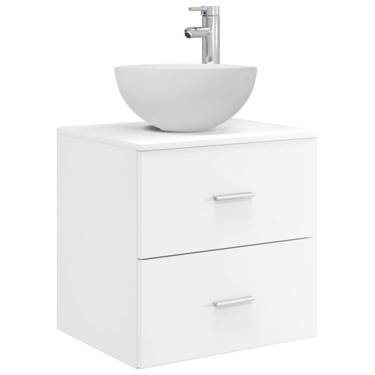 Wall-Mounted Sink Vanity White 49.5 x 41 x 64.5 cm