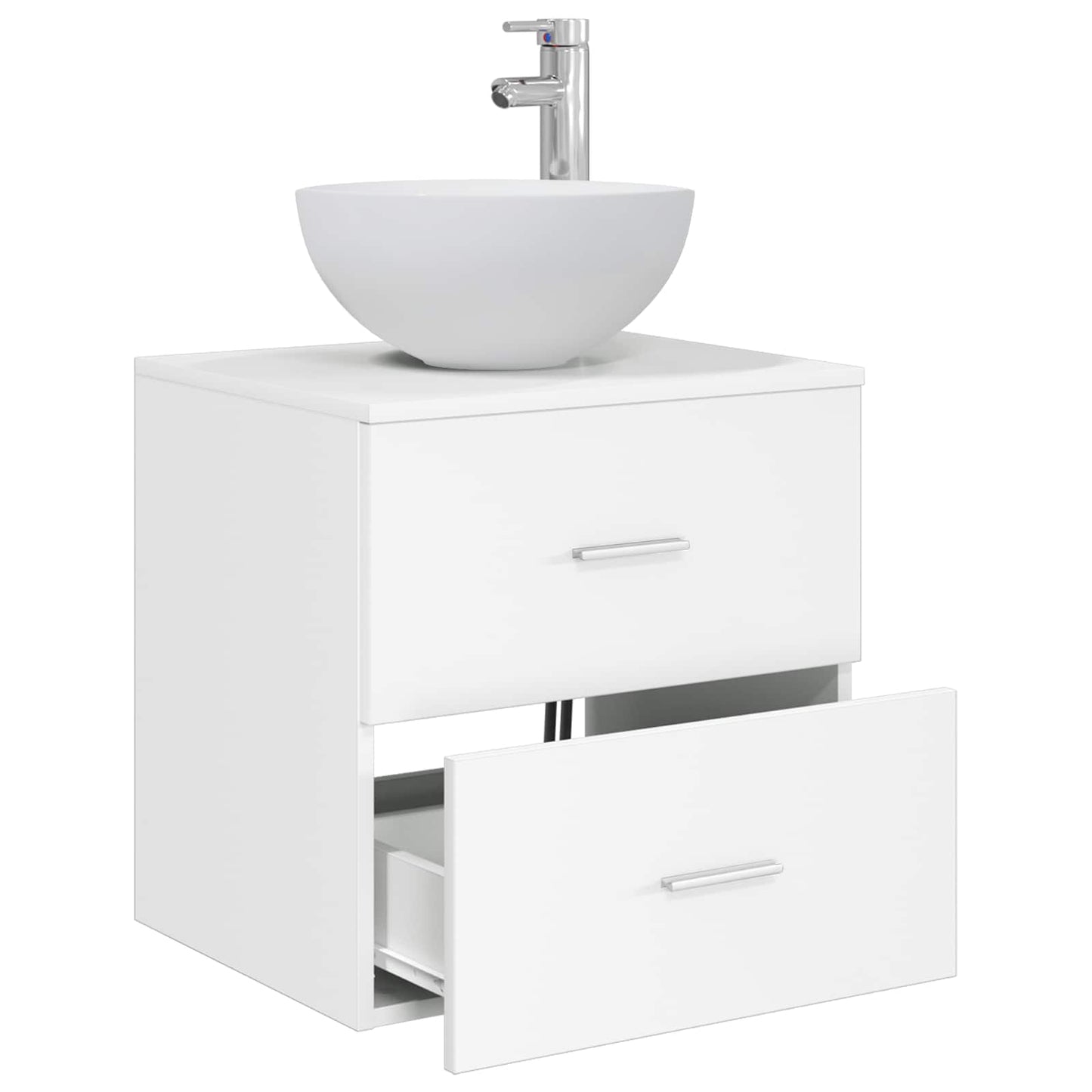 Wall-Mounted Sink Vanity White 49.5 x 41 x 64.5 cm