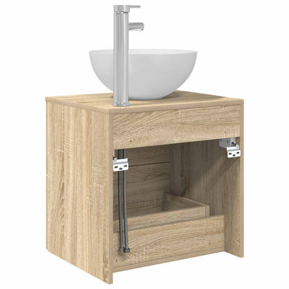 Wall-Mounted Sink Vanity Sonoma Oak 49.5 x 41 x 64.5 cm