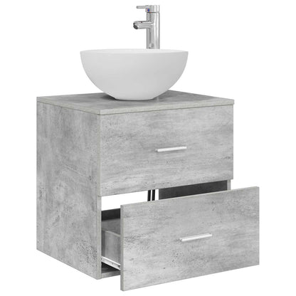 Wall-Mounted Sink Vanity Concrete Grey 49.5 x 41 x 64.5 cm