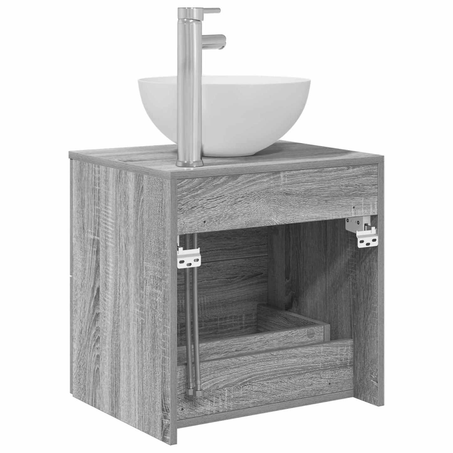 Wall-Mounted Sink Vanity Grey Sonoma 49.5 x 41 x 64.5 cm
