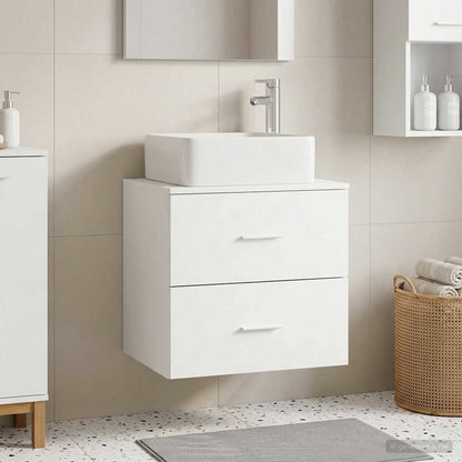 Wall-Mounted Sink Vanity White 49.5 x 41 x 63 cm
