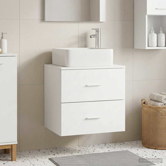 Wall-Mounted Sink Vanity White 49.5 x 41 x 63 cm
