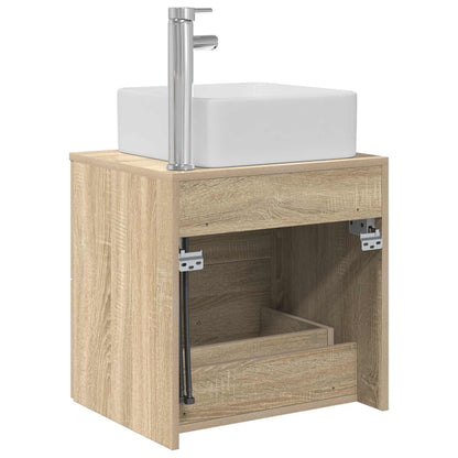 Wall-Mounted Sink Vanity Sonoma Oak 49.5 x 41 x 63 cm